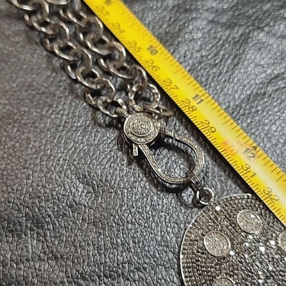 Black Diamond Smiley Face Necklace - Picture 14 of 17